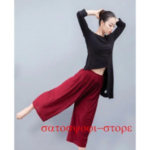 ダンス衣装　モダールTシャツ　七分袖　ストレッチブラウス　レディース　トップス　普段着　不規則　古典ダンス衣装　ヨガウエア　バレエダンスウエア　ストレ